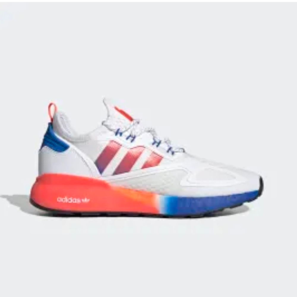 Adidas ZX 2K Boost Size8 Color: Cloud White /
Solar Red / Blue